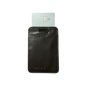 NWOT BOSCA ESSENTIALS NAPPA VITELLO PULL TAB CARD CASE in brown